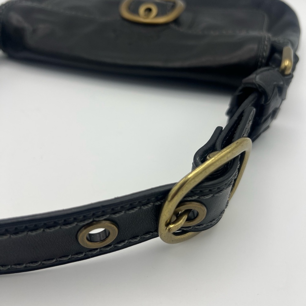 Vintage Coach Black Leather Shoulder Bag - Picture 3 of 11